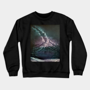 Teal and Purple Milky Way Galaxy Landscape Crewneck Sweatshirt